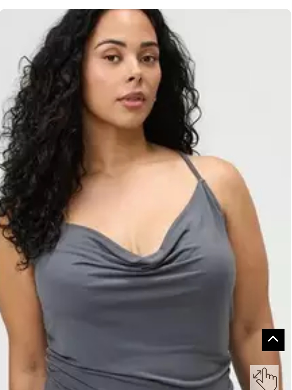 NWT Torrid Gray Cowl Neck Crop Camisole